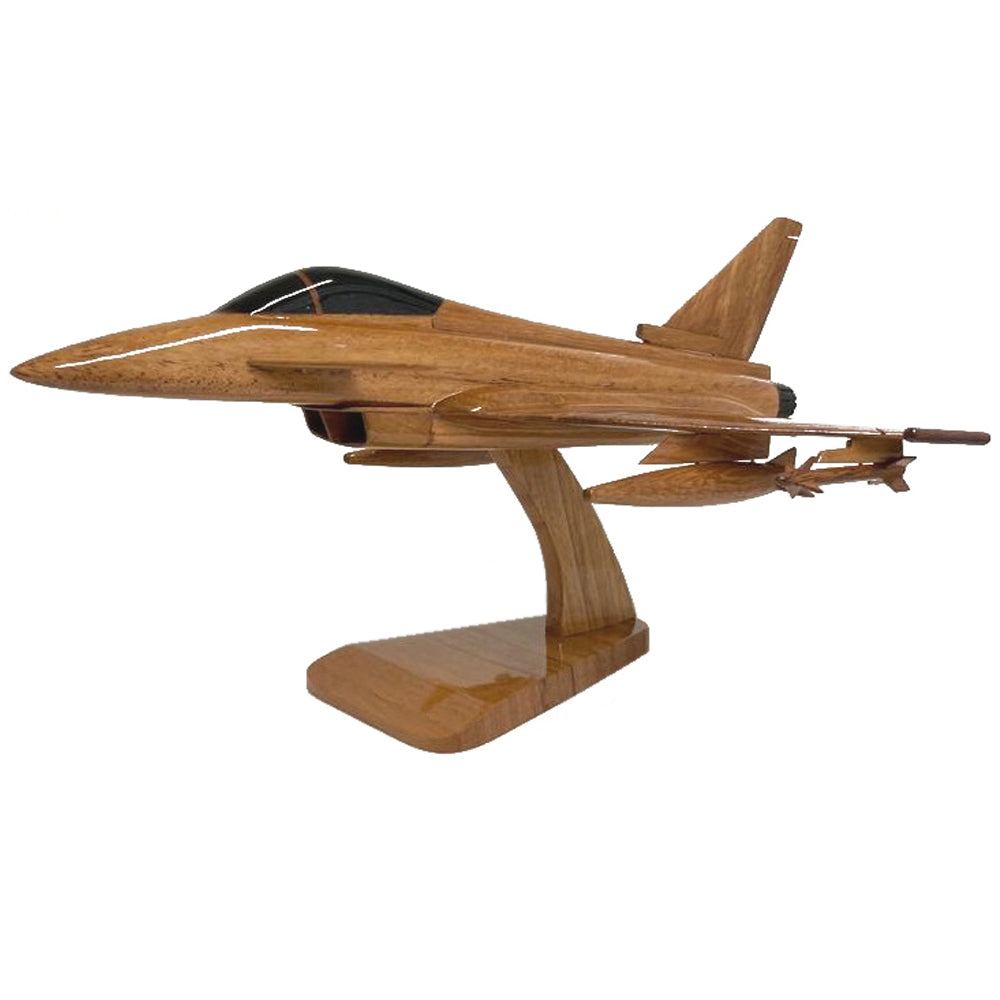 Eurofighter Typhoon EF2000 Royal Air Force German Italian Spanish Air Force Multirole Fighter Military Aircraft Wooden Desktop Model