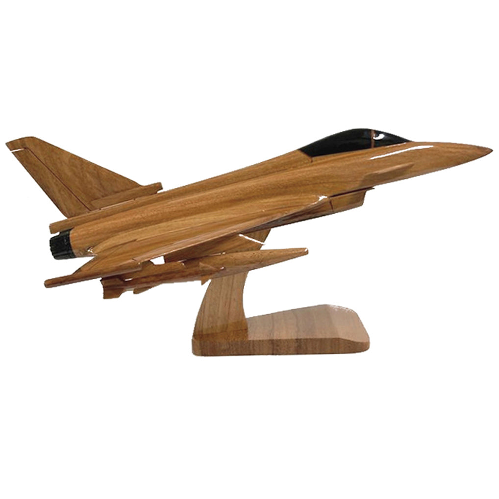 Eurofighter Typhoon EF2000 Royal Air Force German Italian Spanish Air Force Multirole Fighter Military Aircraft Wooden Desktop Model