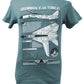 Grumman F 14 Tomcat US Navy Swing wing Aircraft  Blueprint Design T Shirt