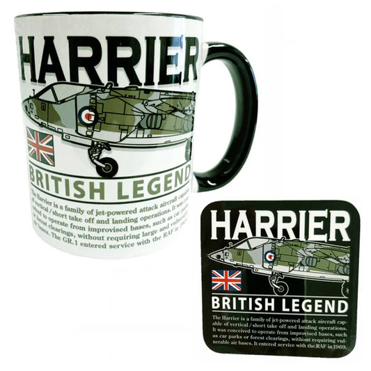 British Aerospace Hawker Siddeley Harrier GR RAF Fighter Bomber Aircraft Mug Coaster