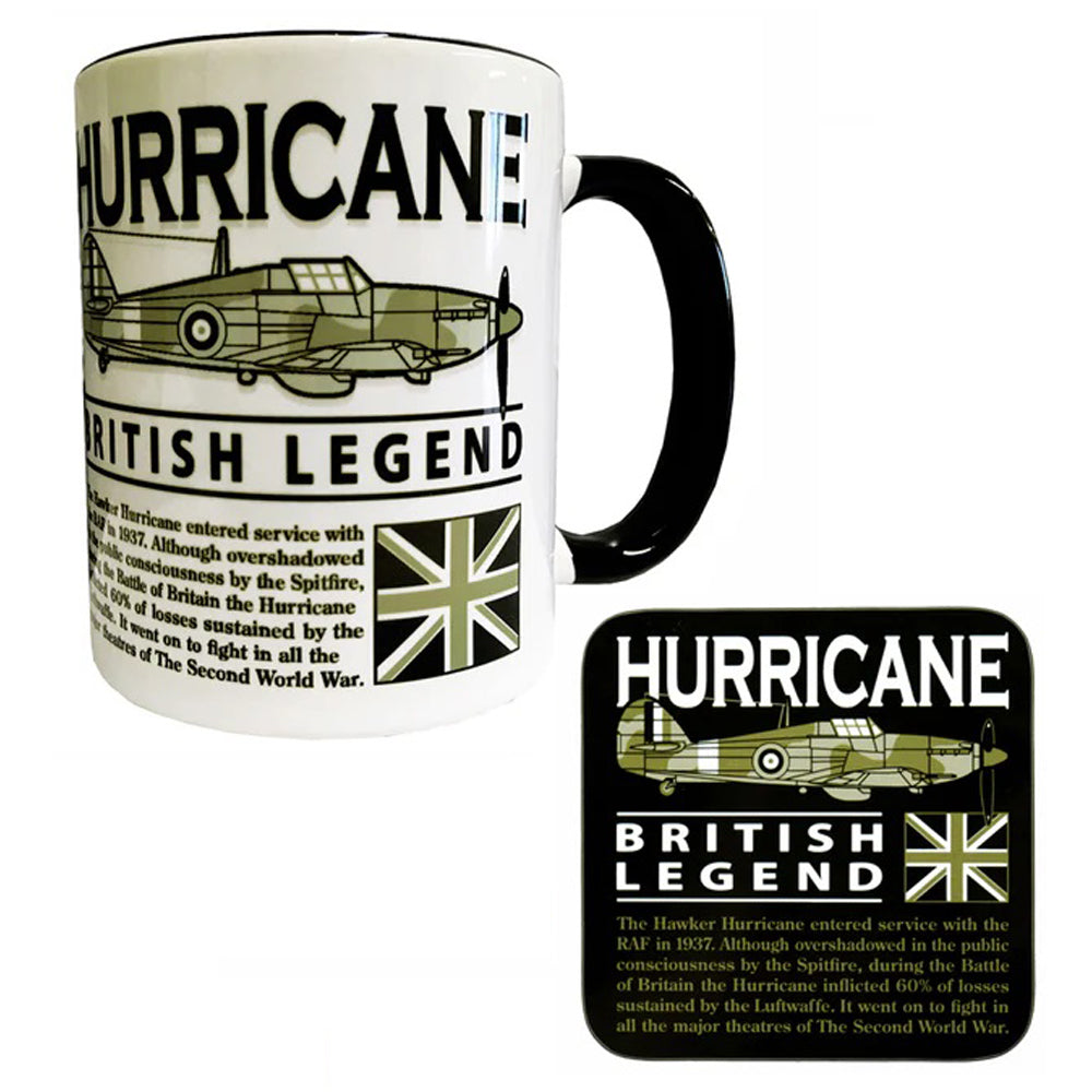 Hawker Hurricane RAF RCAF Royal Navy WW11 Battle Of Britain Fighter Aircraft Mug Coaster