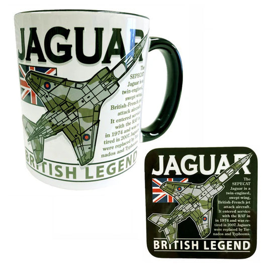 SEPECAT Jaguar RAF FFAF IAF Supersonic Fighter Reconnaissance Trainer Aircraft Mug Coaster Set