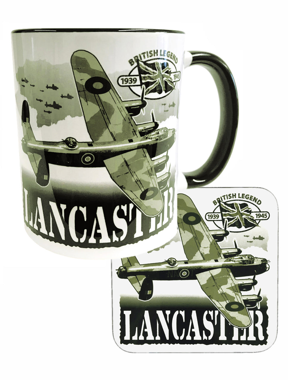Avro Lancaster RAF RCAF RAAF WW11 Four Engine Heavy Bomber Aircraft Action Mug Coaster