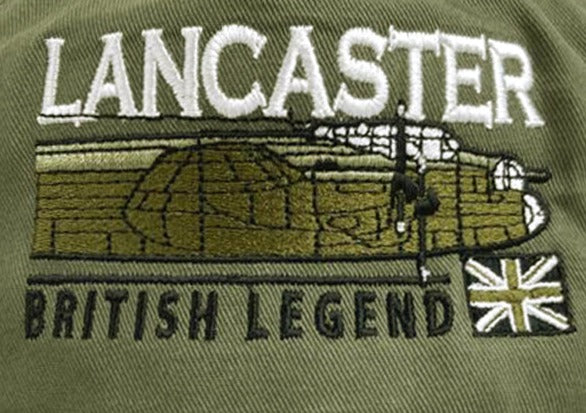 Avro Lancaster RAF RCAF RAAF WW11 Four Engine Heavy Bomber Aircraft Embroidered Black Green Adjustable Baseball Cap
