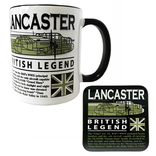 Avro Lancaster RAF RCAF RAAF WW11 Four Engine Heavy Bomber Aircraft Mug Coaster