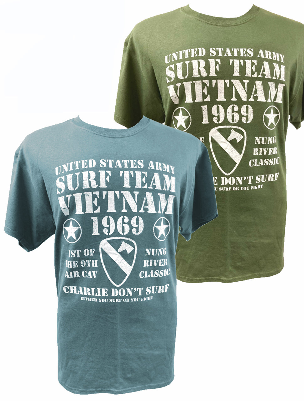 US Army Charlie Don t Surf Surf Team Vietnam War T Shirt