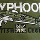 Hawker Typhoon Tiffy RAF RCAF RNZAF World War 11 Fighter Bomber Aircraft Embroidered Black Green Adjustable Baseball Cap