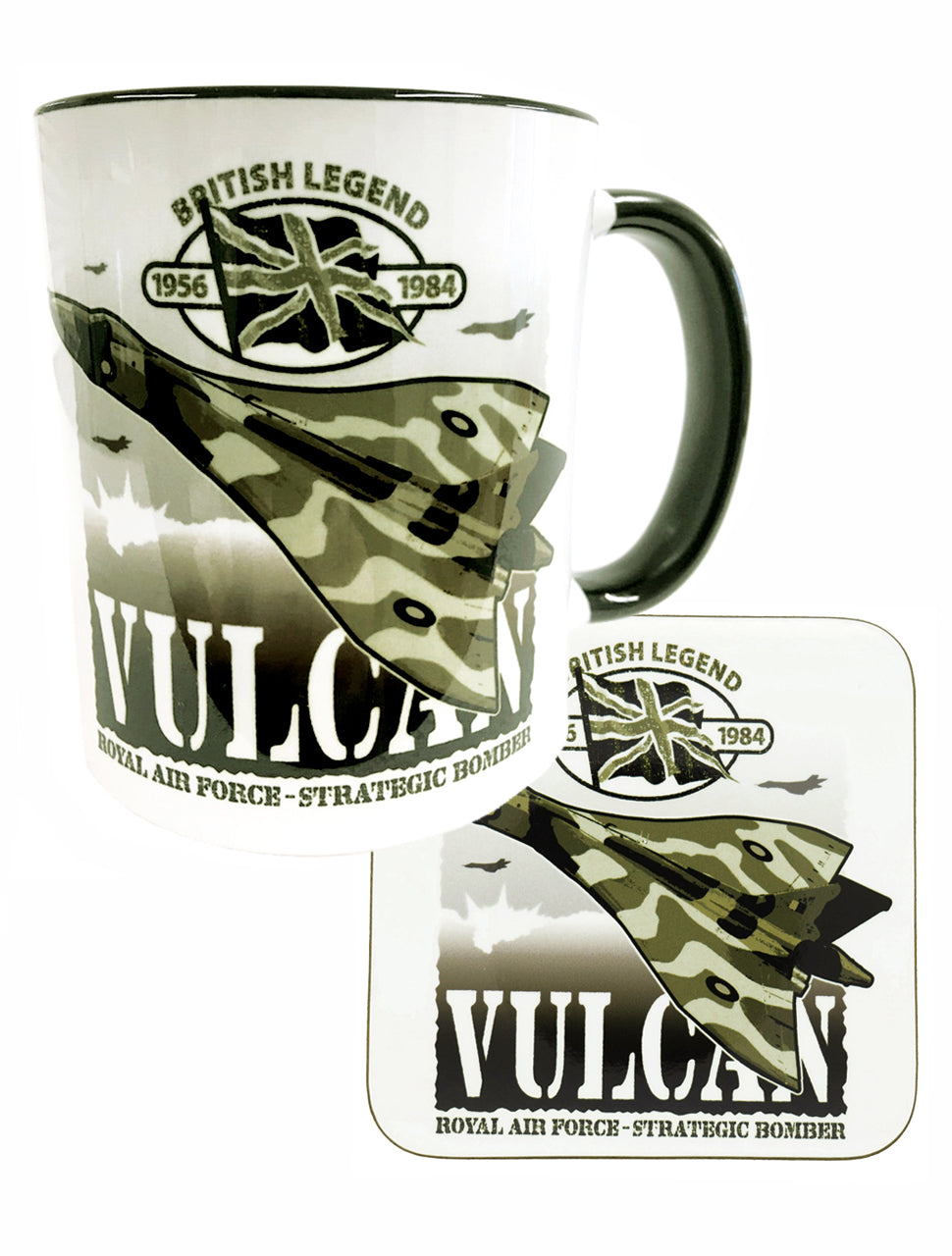 Avro Vulcan RAF High Altitude Strategic Bomber Aircraft Action Mug Coaster