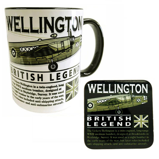 Vickers Wellington RAF RAAF RCAF FAA WW2 Medium 2 Engine Bomber Aircraft Mug Coaster