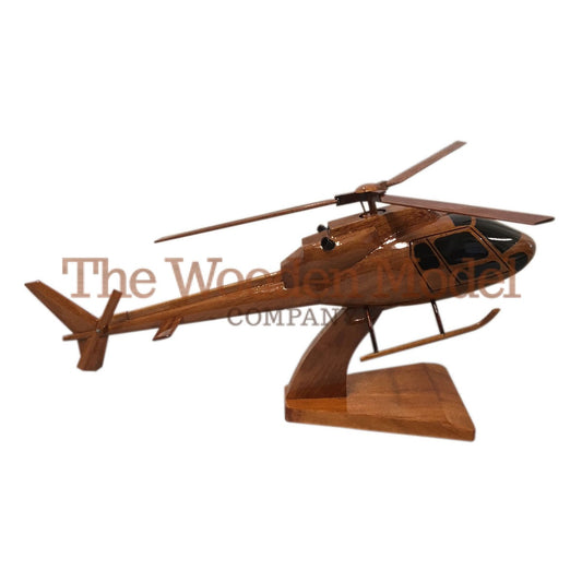 Eurocopter AS355 Airbus Helicopters Twin Squirrel Light Utility Helicopter Wooden Desktop Model