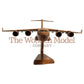 McDonnell Douglas C-17 Globemaster III Royal Air Force USAF Large Military Transport Aircraft Wooden Desktop Model