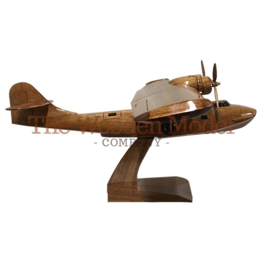 Consolidated PBY Catalina United States Navy USAAF RAF WW2 Maritime Patrol Bomber Flying Boat Amphibious Aircraft Wooden Desktop Model
