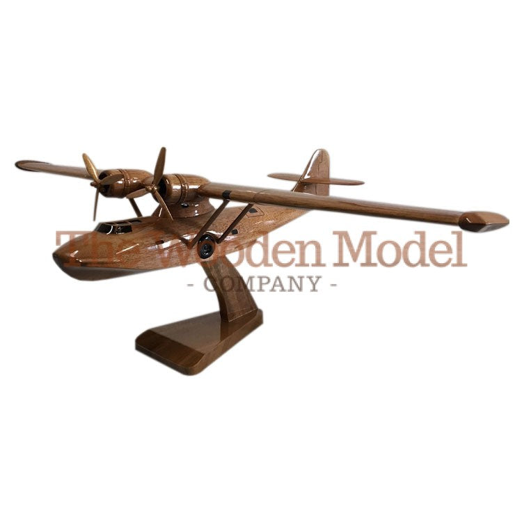 Consolidated PBY Catalina United States Navy USAAF RAF WW2 Maritime Patrol Bomber Flying Boat Amphibious Aircraft Wooden Desktop Model