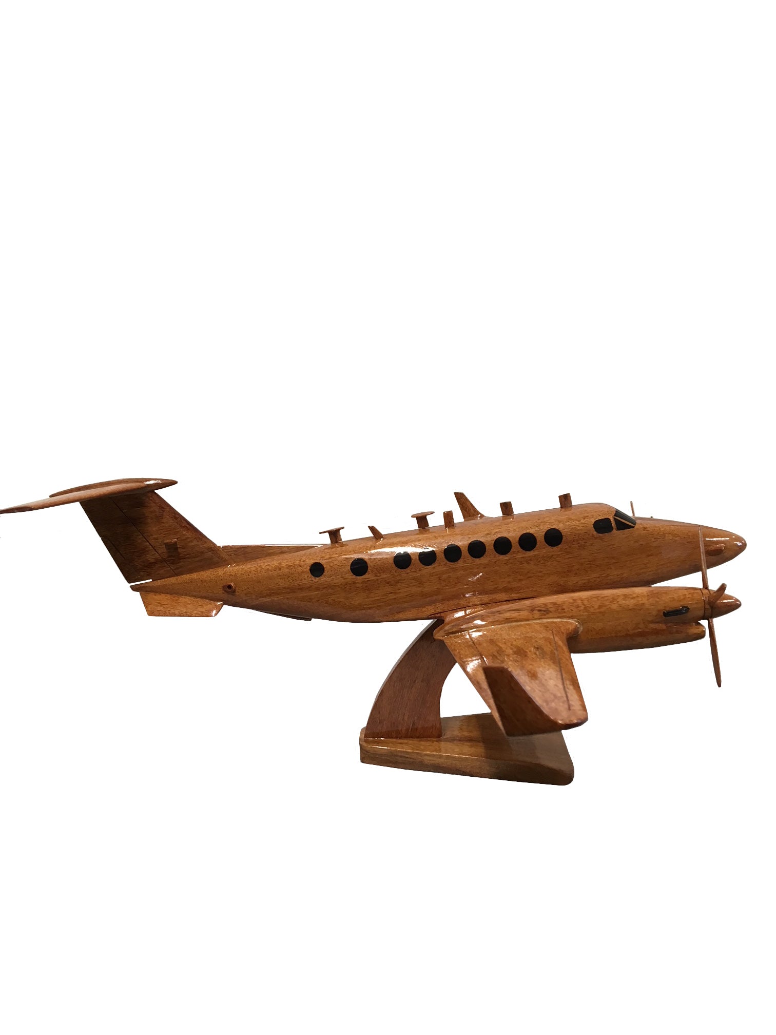 Beechcraft King Air RAF Shadow R1 Reconnaissance Aircraft Wooden Desktop Model