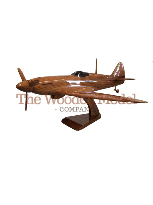 Supermarine Spitfire MK1 Royal Air Force WW2 Battle Of Britain Fighter Aircraft Wooden Desktop Model