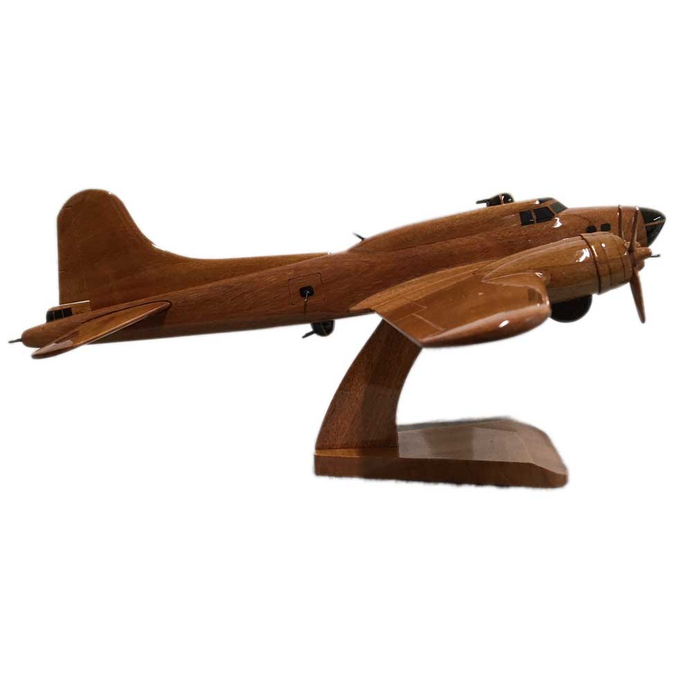 B-17 Flying Fortress WW11 USAF/RAF Four Engine Heavy Bomber Military Aircraft Wooden Desktop Model.