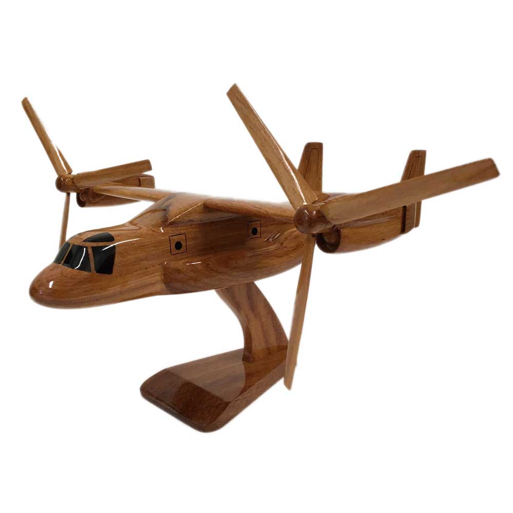 Bell V22 Osprey USAF US Navy US Marine Corps Military Helicopter Wooden Desktop Model