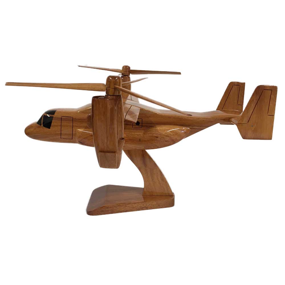Bell V22 Osprey USAF US Navy US Marine Corps Military Helicopter Wooden Desktop Model