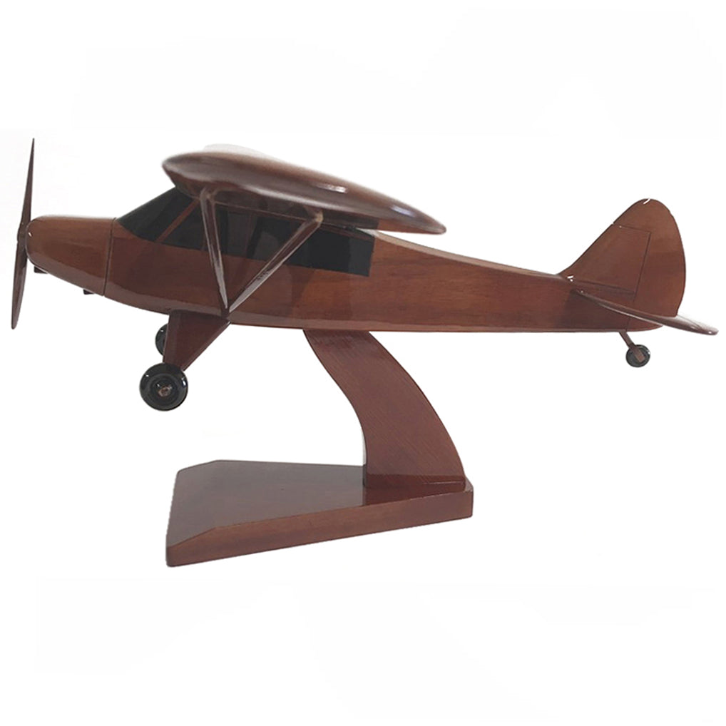 Piper J-3 Cub Light Civilian Aircraft Wooden Desktop Model.