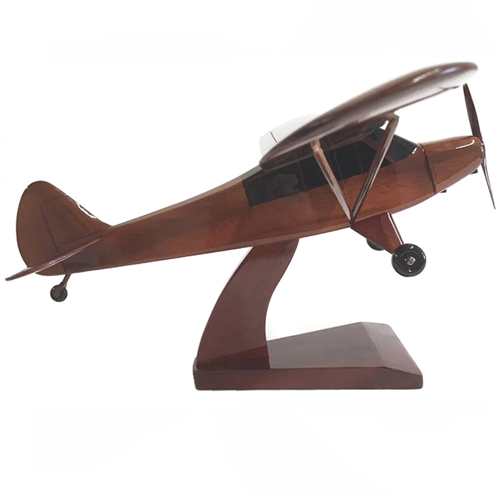 Piper J-3 Cub Light Civilian Aircraft Wooden Desktop Model.