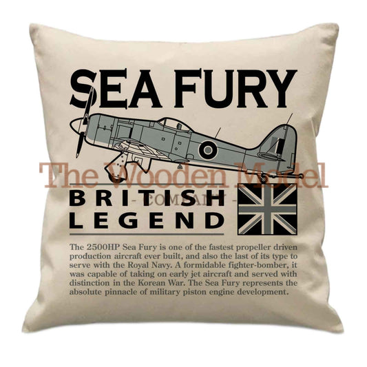 Hawker Sea Fury Royal Navy RAN RCN HNLMS Naval Fighter Bomber Aircraft Cushion inner included