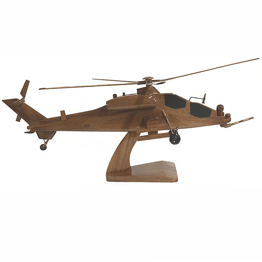 Agusta A129 Mangusta Italian Army Military Helicopter Wooden Desktop Model