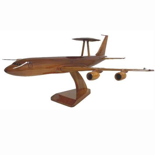 E-3D Sentry AWACs Royal Air Force Royal Saudi Air Force Surveillance Aircraft Wooden Desktop Model