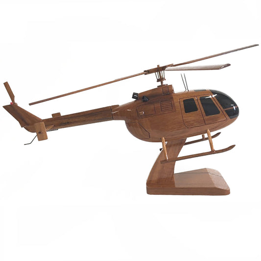 Messerschmitt Bölkow Blohm Bo 105 Multi Purpose Helicopter Wooden Desktop Model