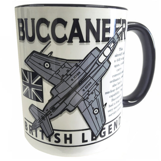 Blackburn Buccaneer RAF Royal Navy South Africa Air Force Fighter Aircraft Design Mug