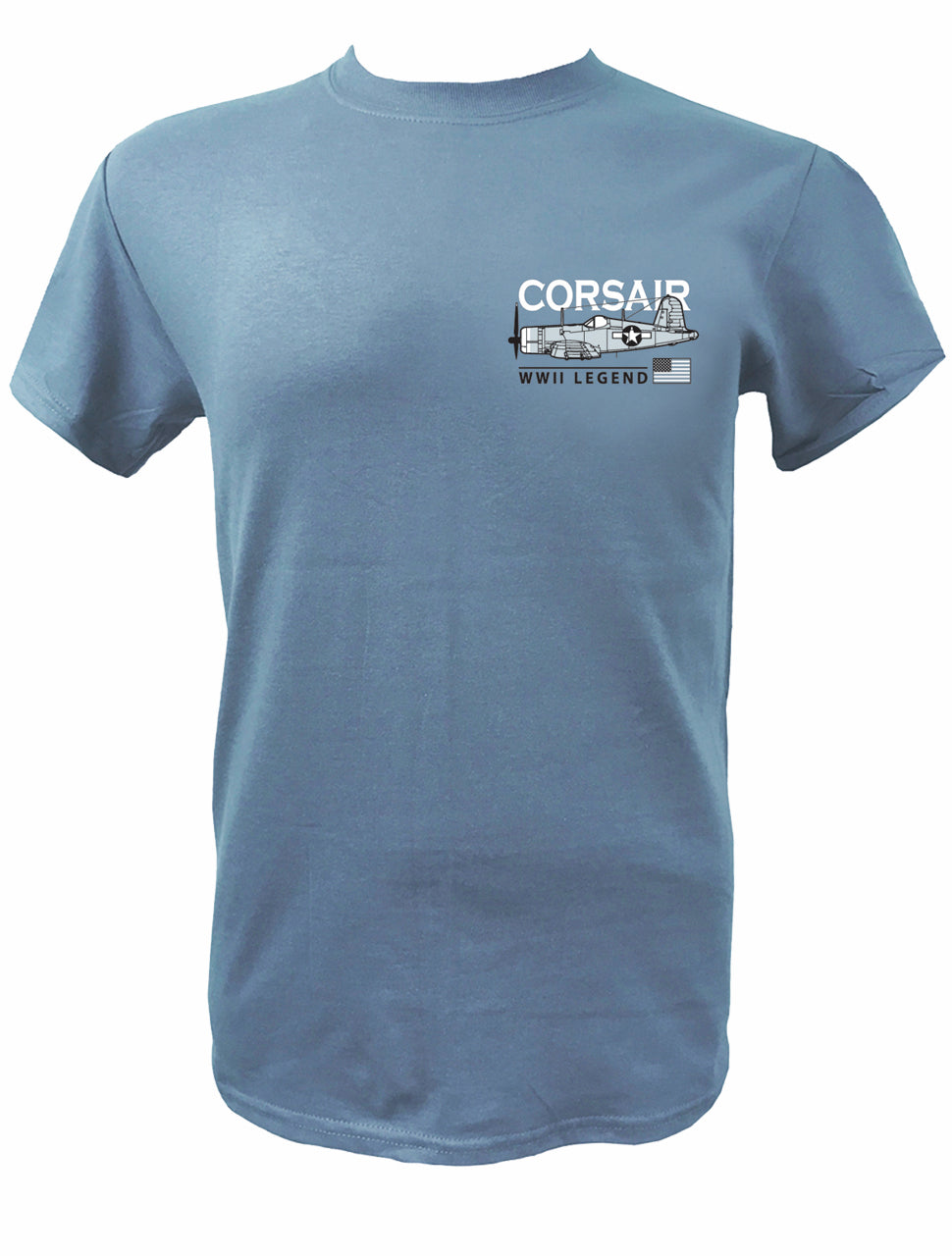 Vought F4U Corsair US Navy US Marine Corps Royal Navy RNZAF WWll Korean War Fighter Aircraft Classic Black Blue Green T Shirt Design