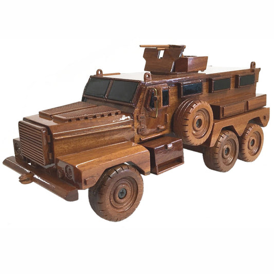 Cougar (MRAP) 6X6 - Military / Army Personnel Vehicle -Wooden Desktop Model.