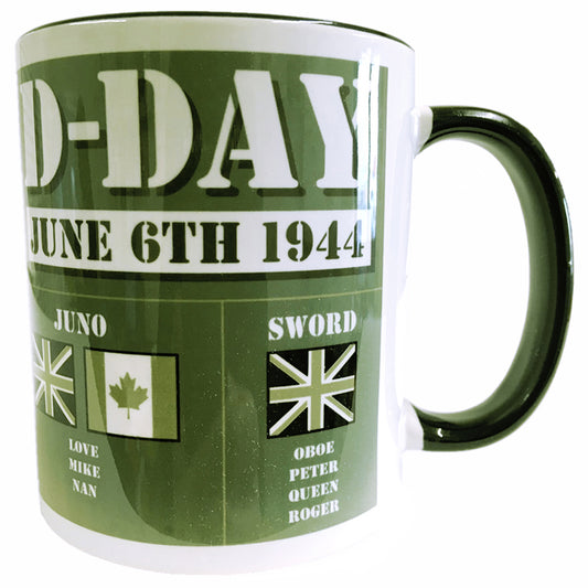 D DAY LANDINGS June 6th 1944 Utah Omaha Gold Juno Sword Beaches Allied Forces Mug