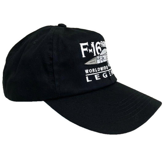 General Dynamics F 16 Fighting Falcon US Air Force Jet Fighter Aircraft Design Embroidered Black Adjustable Baseball Cap