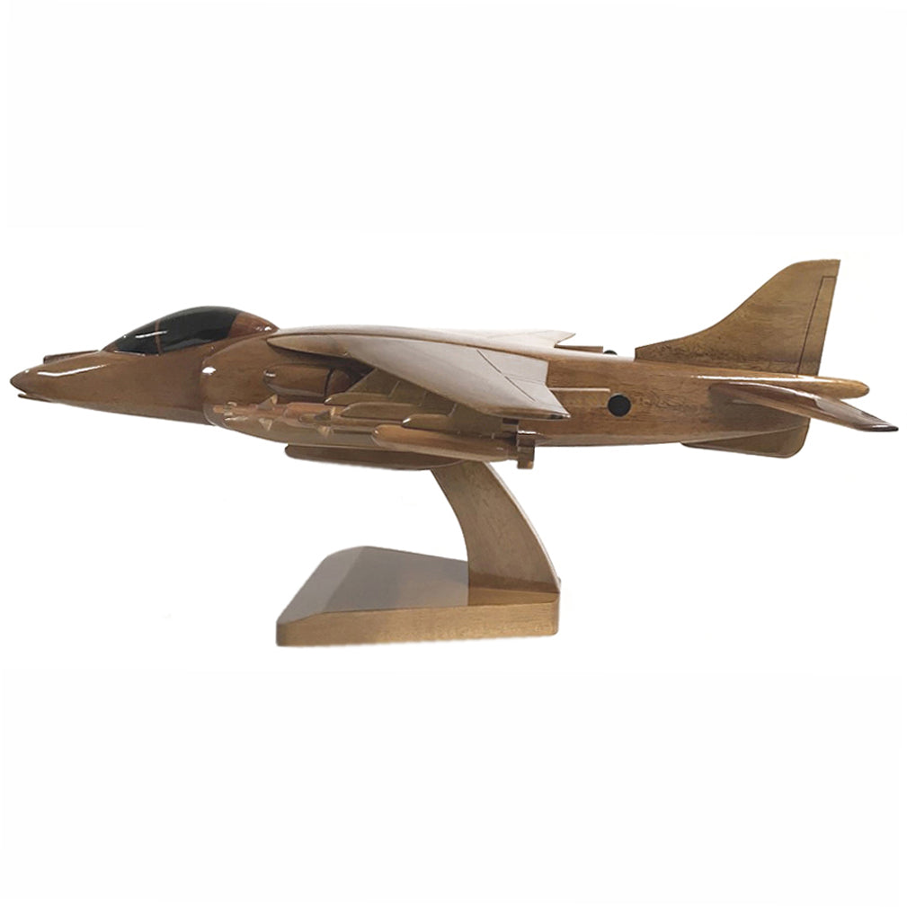 British Aerospace Hawker Siddeley Harrier GR7 RAF Aircraft Wooden Desktop Model