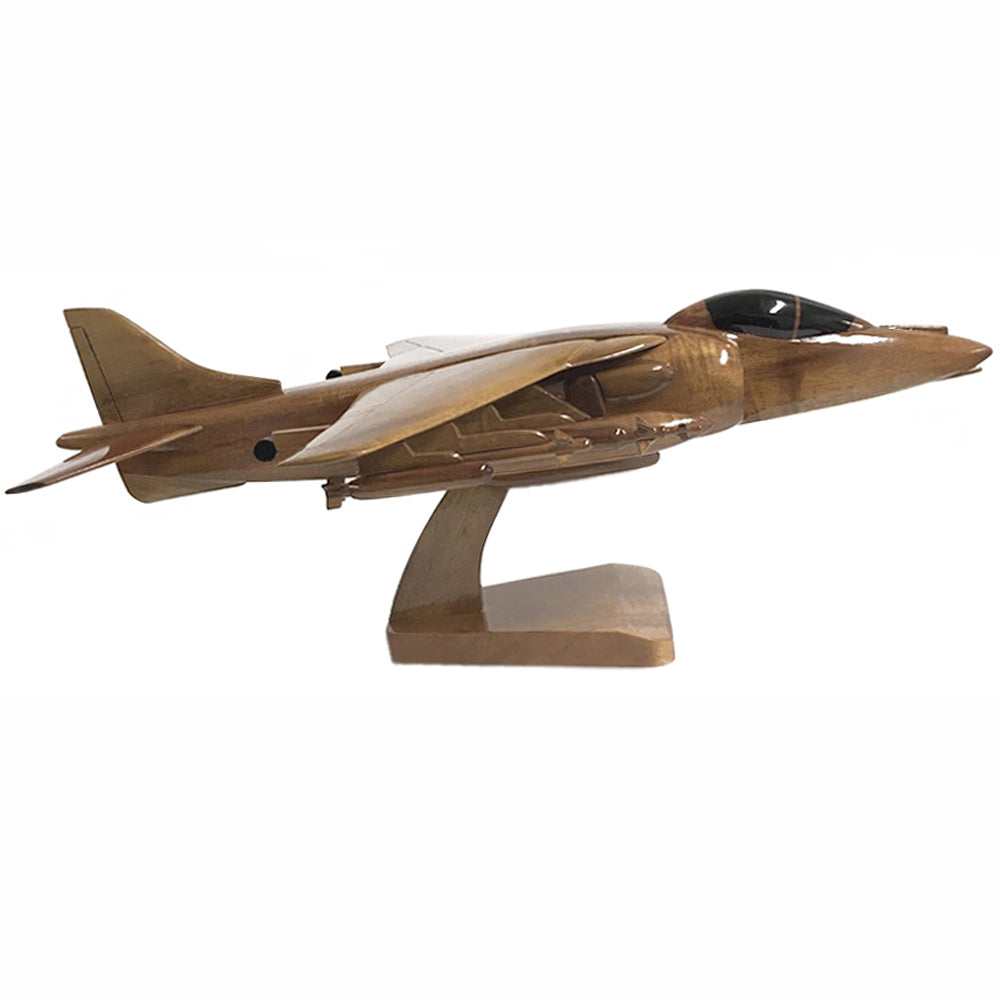 British Aerospace Hawker Siddeley Harrier GR7 RAF Aircraft Wooden Desktop Model