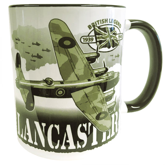 Avro Lancaster RAF RCAF RAAF WW11 Four Engine Heavy Bomber Aircraft Action Mug