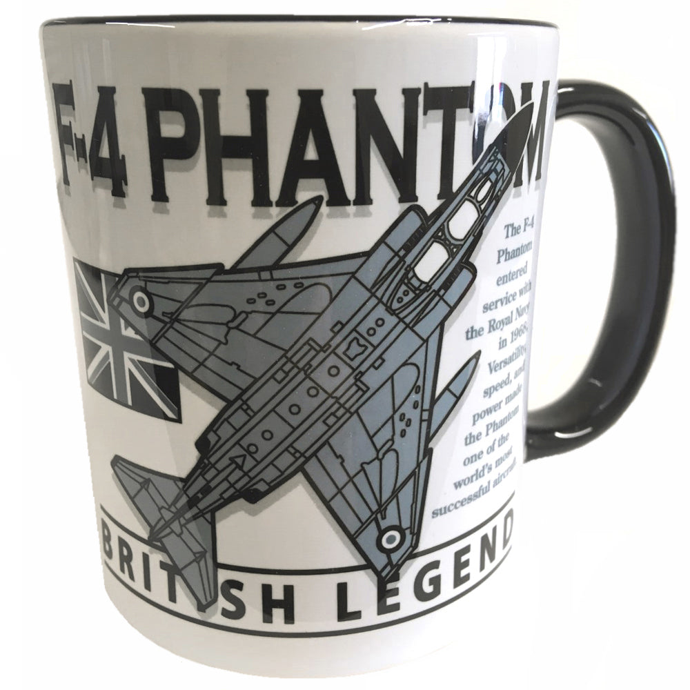 McDonnell Douglas F 4 Phantom II RAF USAF USMC USN Interceptor Fighter Bomber Aircraft Grey Mug