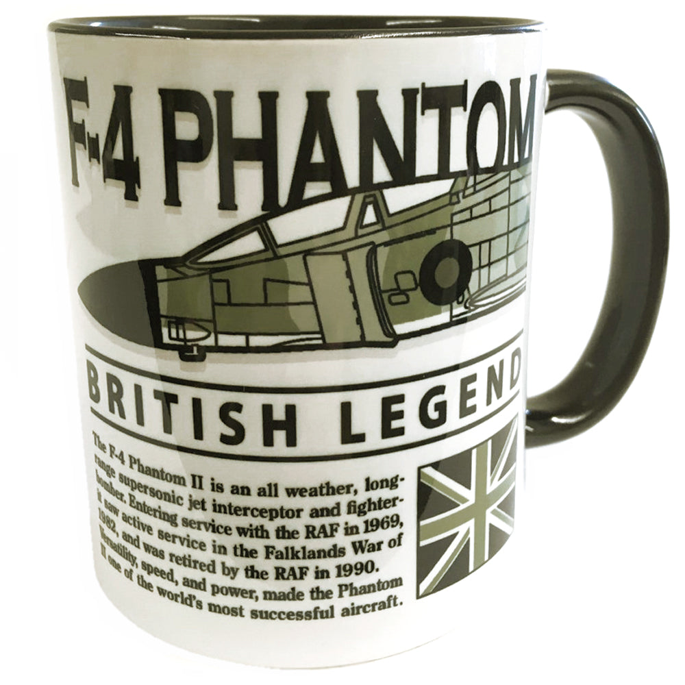 McDonnell Douglas F 4 Phantom II RAF USAF USMC USN Interceptor Fighter Bomber Aircraft Green Mug