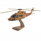 Sikorsky S-76 Medium Utility Helicopter Wooden Desktop Model