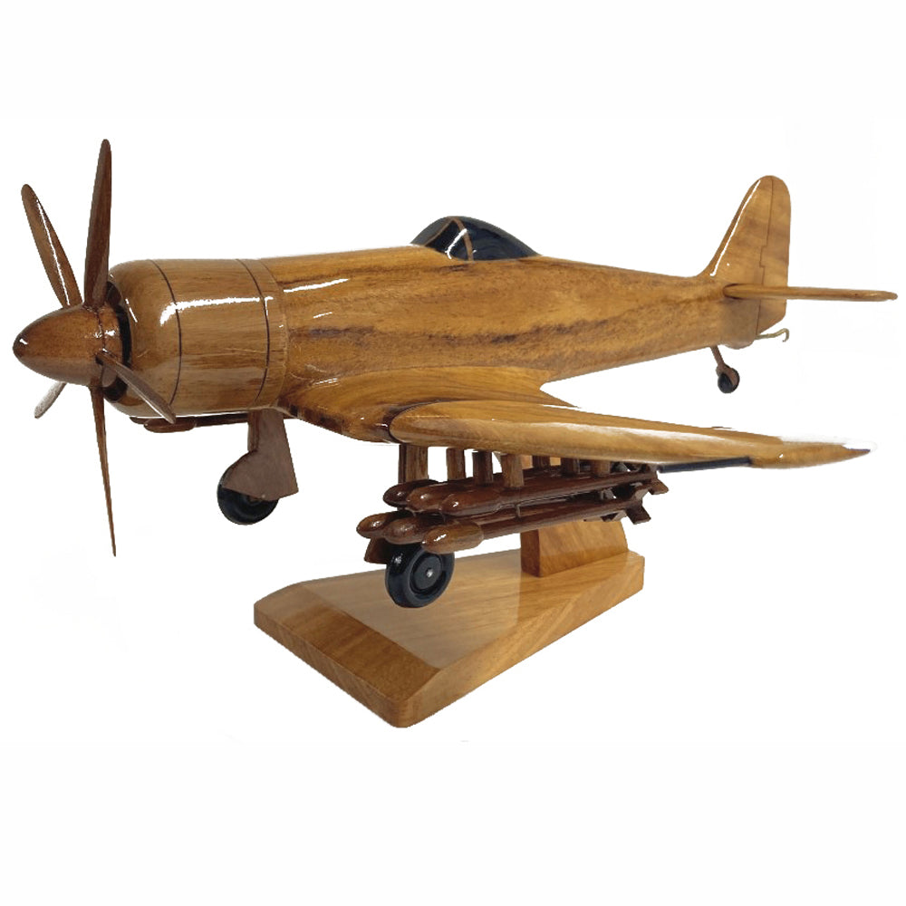 Hawker Sea Fury RN RAN RCN HNLMS Naval Fighter Bomber Aircraft Wooden Desktop Model