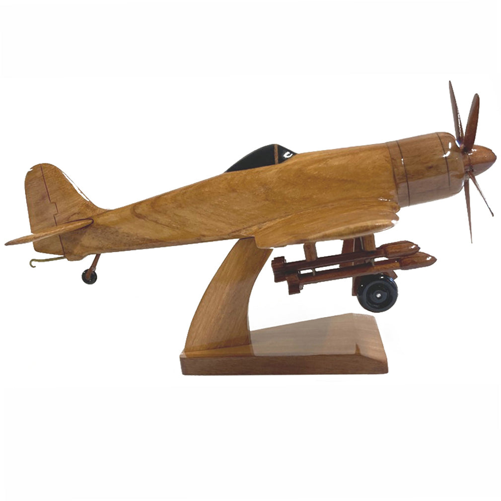 Hawker Sea Fury RN RAN RCN HNLMS Naval Fighter Bomber Aircraft Wooden Desktop Model