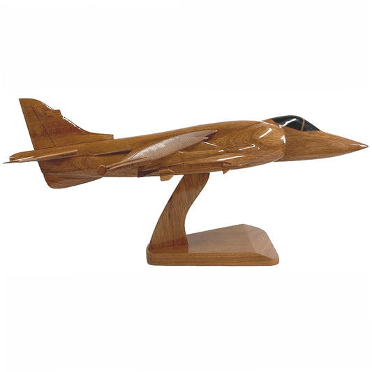 British Aerospace Sea Harrier Royal Navy V/STOL Fighter Reconnaissance Aircraft Wooden Desktop Model