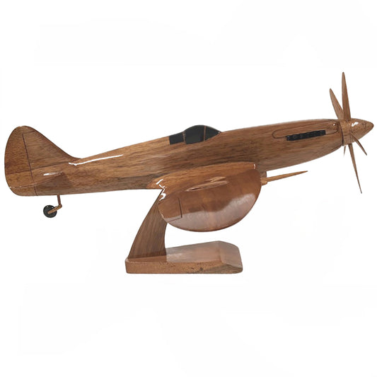 Supermarine Spitfire Royal Air Force Battle Of Britain WW2 Fighter Aircraft Wooden Desktop Model