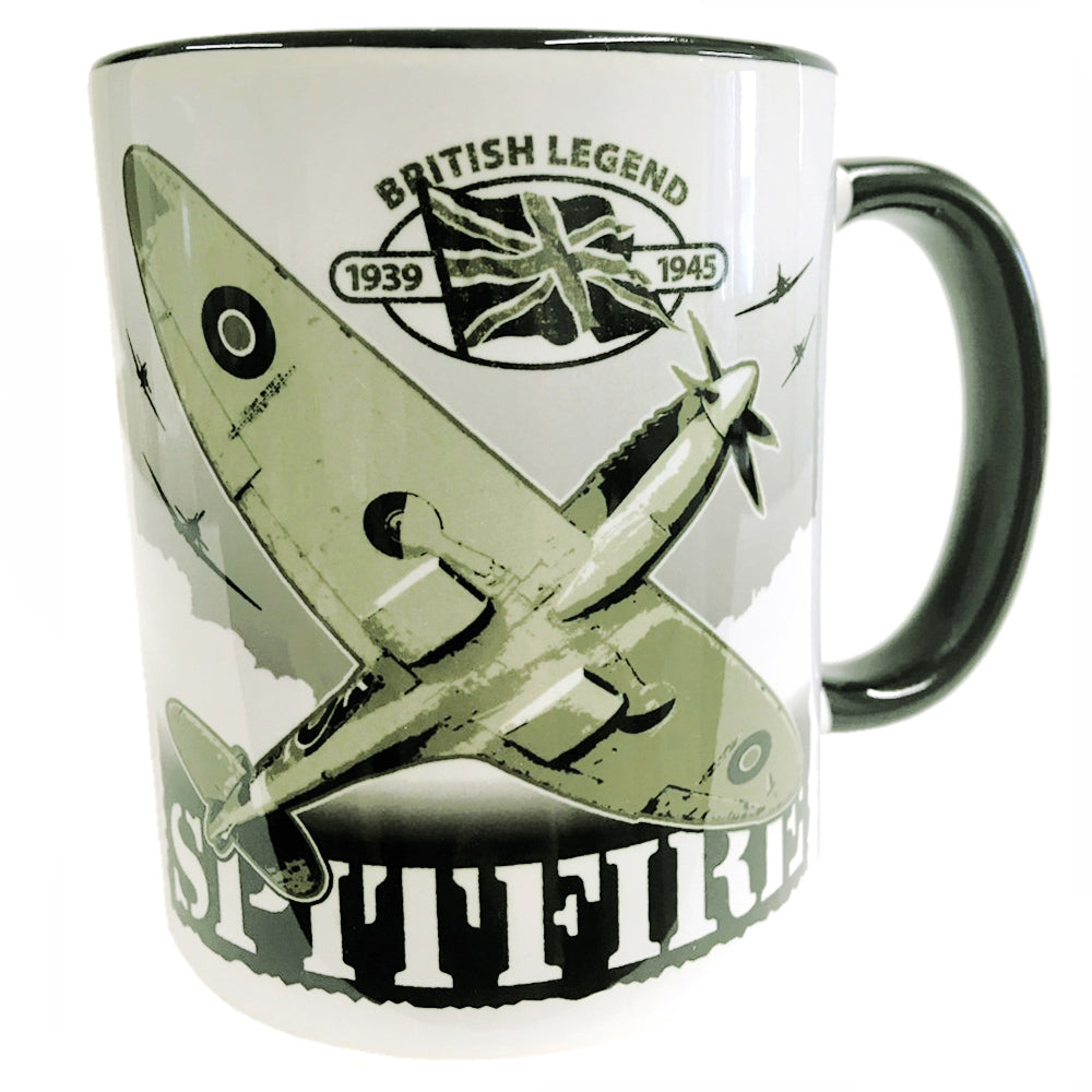 Supermarine Spitfire RAF Battle Of Britain WW2 Fighter Aircraft Action Mug