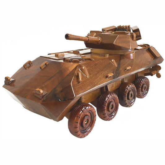 ICV Stryker Military vehicle United States Army Wooden Executive Desktop Model.
